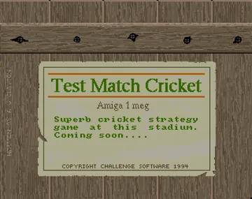 Test Match Cricket_Disk2 screen shot title